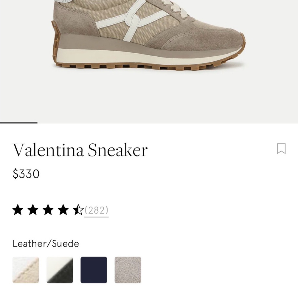 Veronica Beard Valentina Sneakers in Taupe and White
